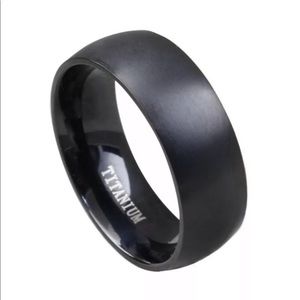Men’s Black Titanium Steel Ring